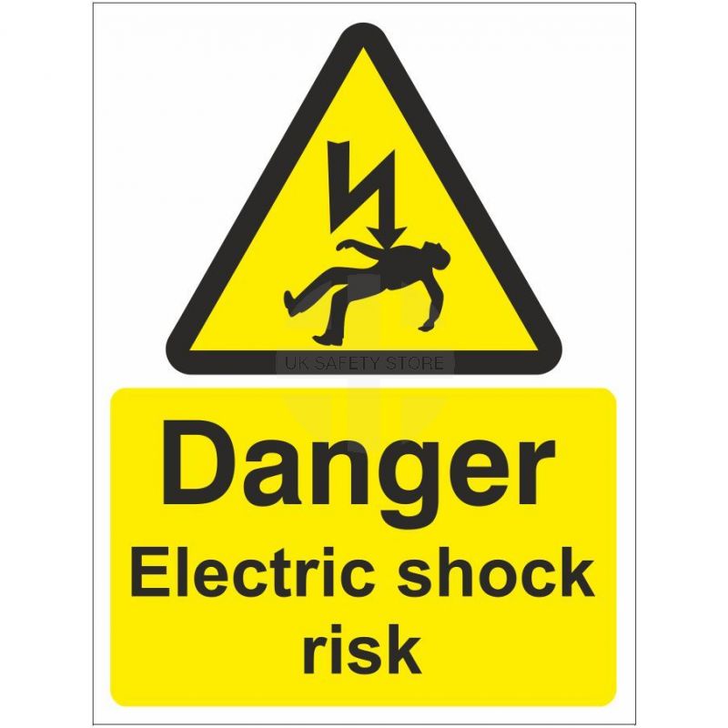 Danger Electric Shock Risk Safety Sign | UK Safety Store