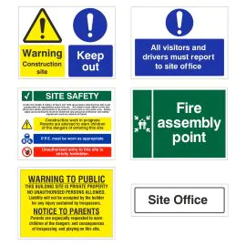 6-Pack Construction Site Safety Signs