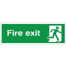 Fire Exit Man Running Right Sign
