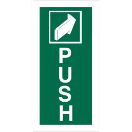 Push (Arrow Forward) Fire Information Sign