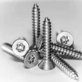 Stainless Steel Star Pin Button Self Tapping Screw 8 x 1" 