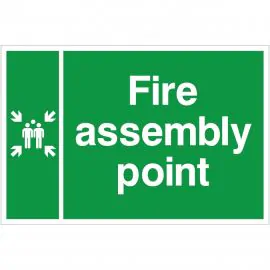 Fire Assembly Point Traffic Sign - Composite Board
