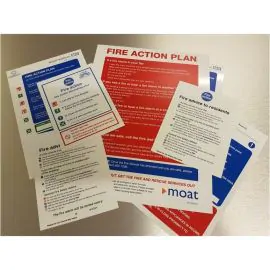 Custom Fire Action Notice Sign or Plan